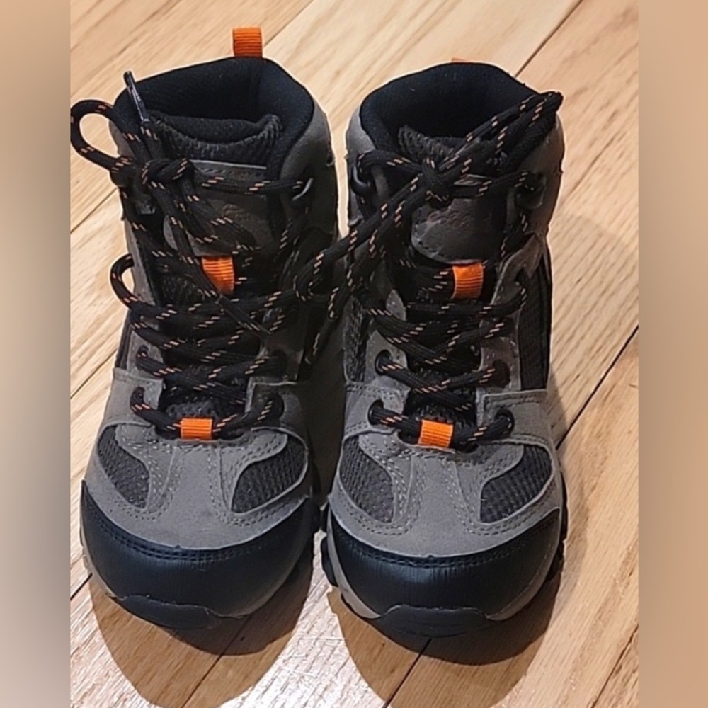 Kids Hiking Boots - Gray and Orange